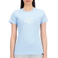 Koszulki sportowe damskie - Koszulka New Balance WT33507BLZ - niebieska - miniaturka - grafika 1