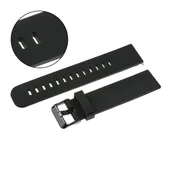 Akcesoria do zegarków - Pasek uniwersalny 24 mm silikonowy czarny, czarna zapinka + teleskopy, U15 - miniaturka - grafika 1