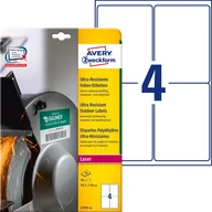 Etykiety do drukarek - Avery ZWECKFORM Etykiety ZWECKFORM Polietylenowe Ultra Wytrzymałe 99,1x139mm 10 ark ZW488 - miniaturka - grafika 1