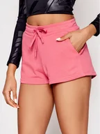 Spodnie sportowe damskie - 4F Szorty sportowe H4L22-SKDD350 Różowy Regular Fit - miniaturka - grafika 1