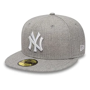 New Era Męska czapka z daszkiem 59Fifty New York Yankees, Heather Grey/White, 7 7/8 (62,5 cm) 11044974 - Czapki damskie - miniaturka - grafika 1