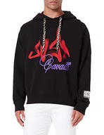 Bluzy męskie - Just Cavalli Bluza męska, 900 czarna, XS - miniaturka - grafika 1