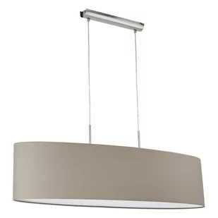 Eglo LAMPA wisząca PASTERI 31585 abażurowy Żyrandol do salonu IP20 owalna Nikiel - Lampy sufitowe - miniaturka - grafika 1