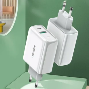 Ugreen szybka ładowarka sieciowa USB Typ C / USB 36 W Quick Charge 4.0 Power Delivery biały (60468 CD170) - Ładowarki do telefonów - miniaturka - grafika 2
