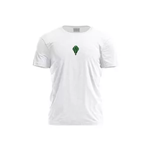 Bona Basics, Męski T-shirt z cyfrowym nadrukiem,% 100 bawełna, biały, na co dzień, męskie topy, rozmiar: S, biały, S - Koszulki męskie - miniaturka - grafika 1