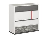 Komody dla dzieci - Komoda z szufladami, Philosophy, 90x40x91 cm, biały, grafit - miniaturka - grafika 1