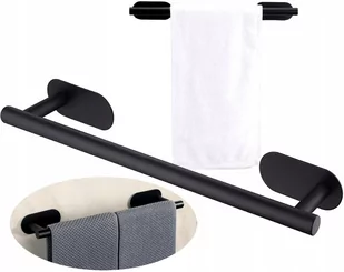 WIESZAK ŚCIENNY NA RĘCZNIK ŁAZIENKOWY Czarny 40CM - Wieszaki łazienkowe - miniaturka - grafika 1