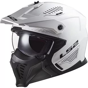 LS2, crossoverowy kask motocyklowy DRIFTER solid white 2206, L - Części motocyklowe - miniaturka - grafika 1