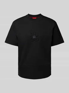 T-shirt z prążkowanym, okrągłym dekoltem model ‘Debostac’ - Koszulki męskie - miniaturka - grafika 1