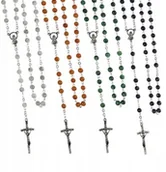 Różańce - Różaniec - szkło - 6 mm - marmurek - miniaturka - grafika 1