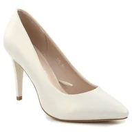 Czółenka - Czółenka szpilki kremowy perłowy Sergio Leone 1878 białe - miniaturka - grafika 1