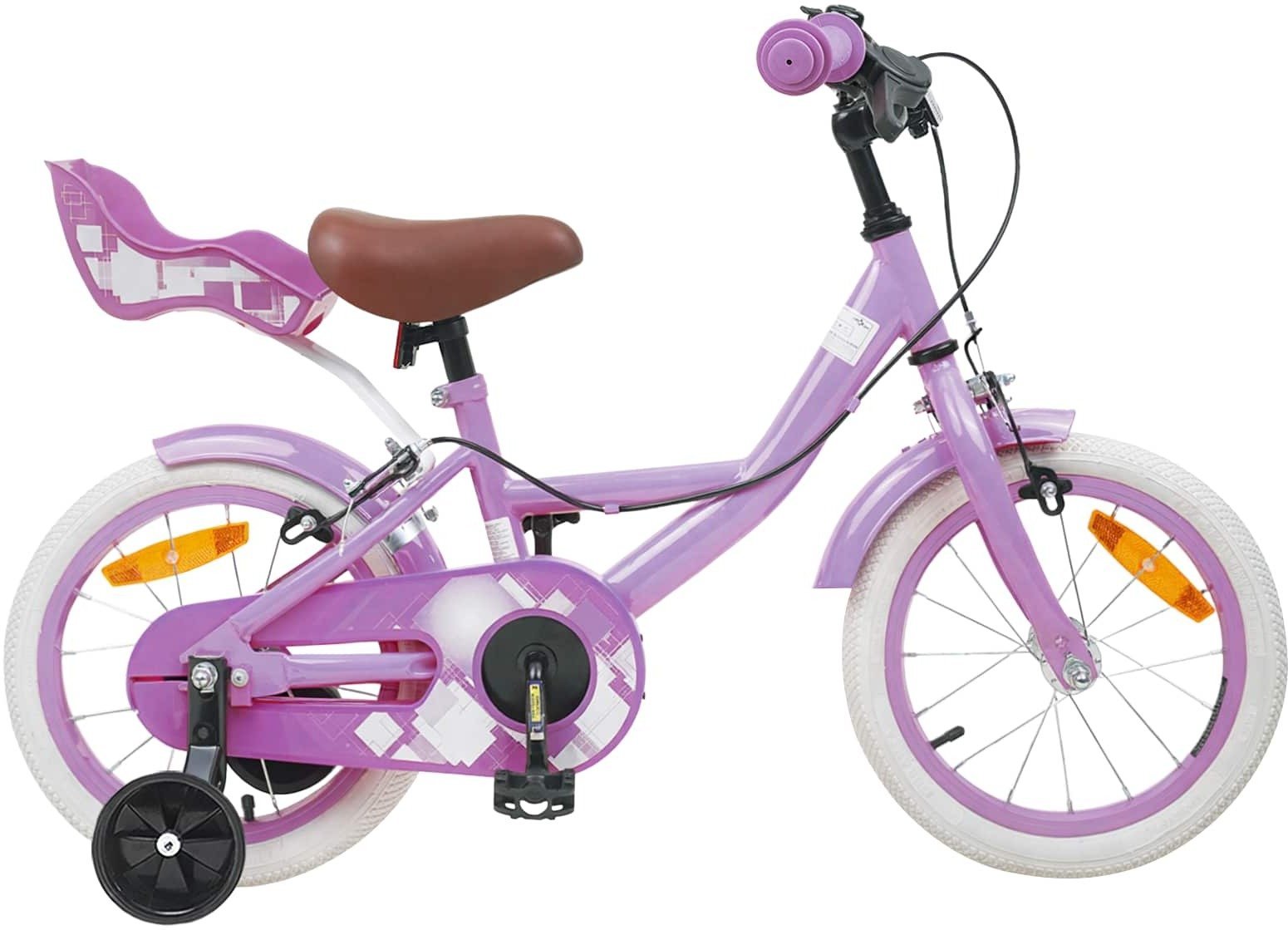 vidaXL vidaXL Rower Dziecięcy 14 Cali dla dzieci w wieku 3-5 lat Fioletowy