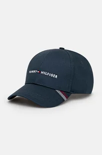 Tommy Hilfiger czapka z daszkiem bawełniana kolor niebieski z aplikacją AM0AM12532 - Czapki męskie - miniaturka - grafika 1