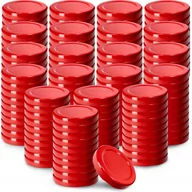 Pojemniki kuchenne - Metalowe wieczka do słoików i butelek Kalbo 200 szt. 53mm czerwone - miniaturka - grafika 1