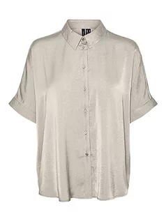 Koszule damskie - VERO MODA VMKATRINE S/S koszula damska Oversized Shirt WVN NOOS, brzoza, XL - grafika 1