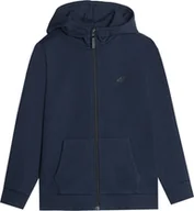 Bluzy dla chłopców - Chłopięca bluza 4F JAW23TSWSM627 - granatowa 134 - miniaturka - grafika 1