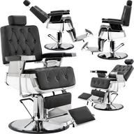 Fotele fryzjerskie - Fotel fryzjerski barberski hydrauliczny do salonu fryzjerskiego barber shop Calton Barberking w 24H - miniaturka - grafika 1