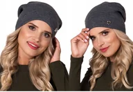 Czapki damskie - Polska Modna CZAPKA z nicią Silver KOLORY v2 - miniaturka - grafika 1