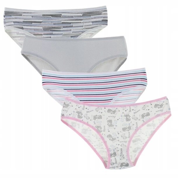 Majtki Dziecięce Figi Dziewczęce Bawełniane Kolorowe 4-pak 80/86 MORAJ