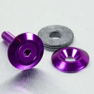 Części motocyklowe - Pro-Bolt LWAC6-22 aluminiowa tarcza płaska, M6, liliowa - miniaturka - grafika 1