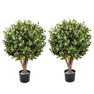 Sztuczne drzewka - Leaf Pary sztucznych drzew topiary - miniaturka - grafika 1