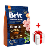 Sucha karma dla psów - BRIT Premium By Nature Sport 3kg + niespodzianka dla psa GRATIS! - miniaturka - grafika 1