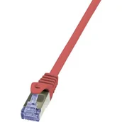 Patchcordy - LogiLink Patchcord CAT.6A S/FTP 1m czerwony CQ3034S - miniaturka - grafika 1