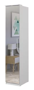 Szafa Optima 57 1D 45X217 Biały Połysk / Lustro - Inne meble do salonu - miniaturka - grafika 1
