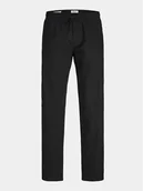Spodnie męskie - Jack & Jones Spodnie materiałowe Summer 12248606 Czarny Relaxed Fit - miniaturka - grafika 1