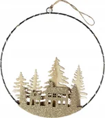 Ozdoby bożonarodzeniowe - Dekoracja świąteczna Home Styling Collection Dekoracja świąteczna z LED do zawieszenia, Ø 20 cm - miniaturka - grafika 1