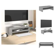 Akcesoria do monitorów - vidaXL Podstawa pod monitor szara Sonoma 42x24x13 cm Materiał drewnopochodny - Meble TV - miniaturka - grafika 1