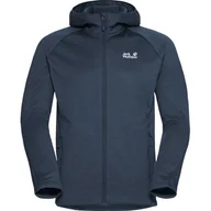 Bluzy męskie - Polar męski Peak District Hooded Fz Jack Wolfskin - miniaturka - grafika 1