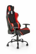 Fotele i krzesła biurowe - DRAKE fotel gabinetowy czerwony / czarny - miniaturka - grafika 1