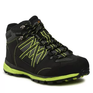 Trekkingi Regatta Samaris Mid II RMF539 Blk/ElecLime KDE - Buty trekkingowe męskie - miniaturka - grafika 1