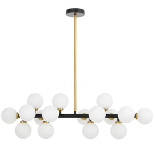 NOWOCZESNA LAMPA WISZĄCA CZARNO-MOSIĘŻNA PETRICA W16 - Lampy sufitowe - miniaturka - grafika 1