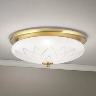 ORION Lampa sufitowa Porto, Ø 37 cm, kolor brązowy, szkło, E27 - Lampy sufitowe - miniaturka - grafika 1