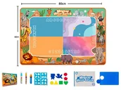 Zabawki kreatywne - mata do kolorowania wodnym pisakiem - safari - miniaturka - grafika 1