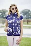 Kamizelki jeździeckie - Covalliero Kamizelka ARIANA damska kolekcja wiosna-lato 2019 - dark blue print - miniaturka - grafika 1