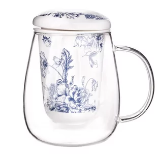 Altom Kubek szklany z zaparzaczem Elisabeth 400ml - Kubki - miniaturka - grafika 1