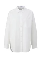 Bluzki damskie - Q/S by s.Oliver Damska bluzka z długim rękawem biała 36, biały, 36 - miniaturka - grafika 1