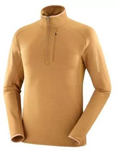Bluza Salomon Essential Lightwarm HZ Rubber - Bluzy sportowe męskie - miniaturka - grafika 1