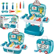 Zabawy w naśladowanie dorosłych - Zestaw lekarski stolik w walizce - miniaturka - grafika 1