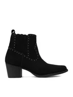 Botki damskie - DeeZee Kowbojki LR230702 Czarny - miniaturka - grafika 1