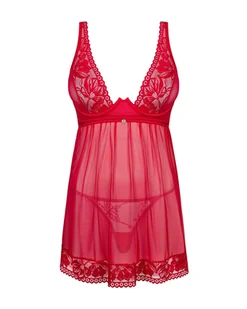 Koszulka Lacelove babydoll + stringi GRATIS!!! Czerwony (Rozmiar M/L) - Piżamy damskie - miniaturka - grafika 8