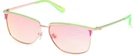 Okulary przeciwsłoneczne - Guess GU00133 95U błyszczące różowe złoto 56/12/140 damskie okulary przeciwsłoneczne - miniaturka - grafika 1