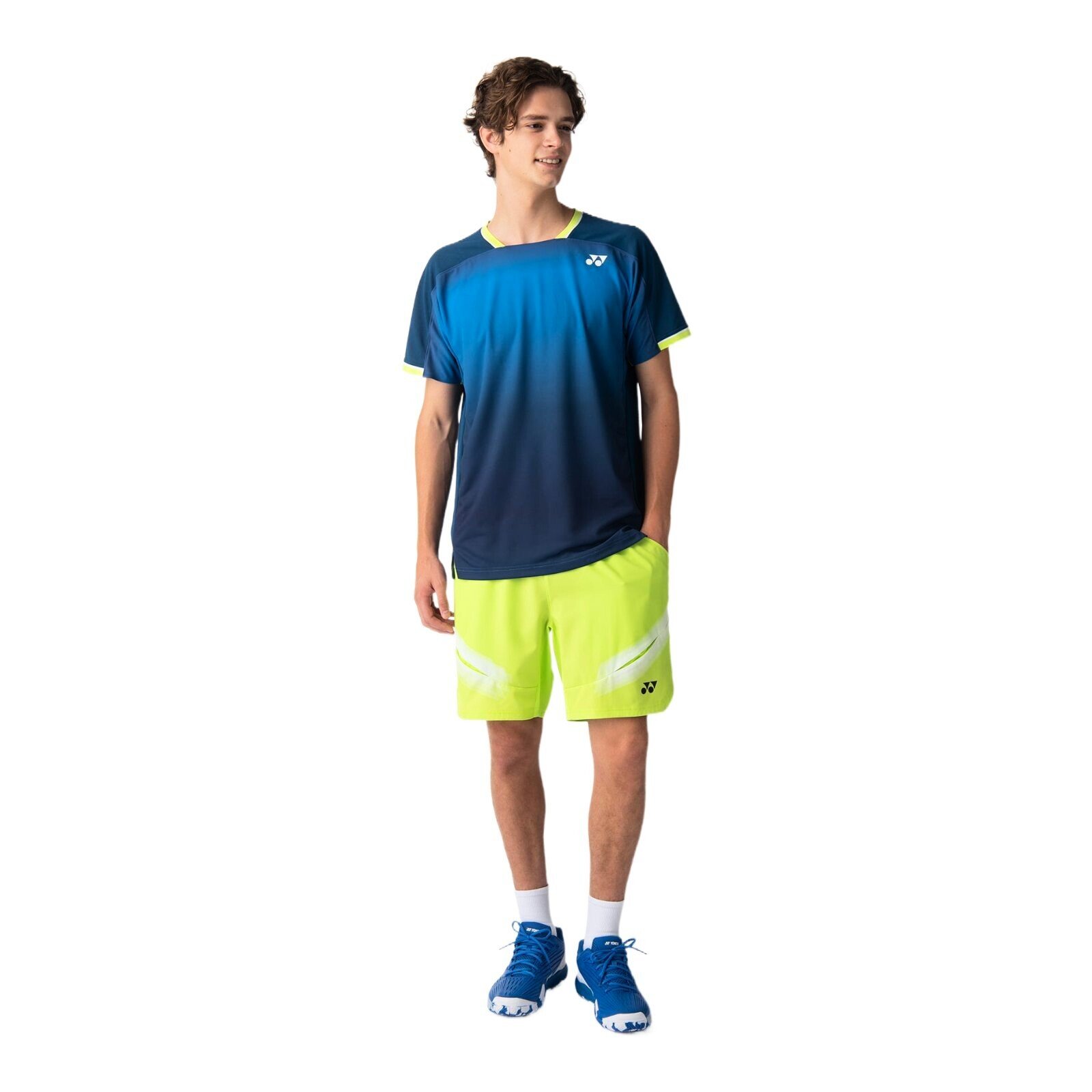 Koszulka męska Yonex Crew Neck Shirt 10704 Indigo Blue L