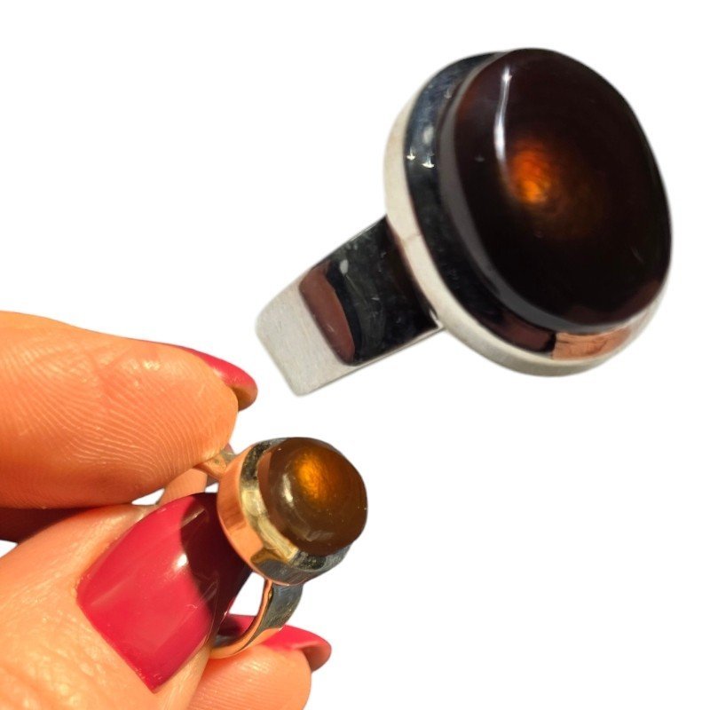 ankabizuteria.pl Śliczny pierścionek srebrny z agatem meksykańskim og