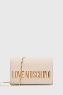 Torebki damskie - Love Moschino torebka kolor beżowy - grafika 1