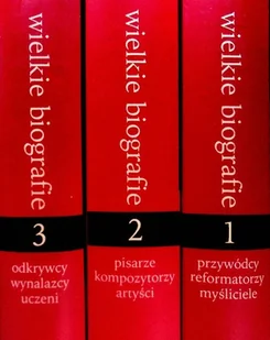 Wielkie biografie Tom 1 do 3 - Biografie i autobiografie - miniaturka - grafika 1