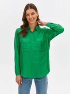 Koszule damskie - Koszula długi rękaw zielona - SKL3499ZI koszula długi rękaw - TOP SECRET - Odzieżowy sklep internetowy TOP SECRET - miniaturka - grafika 1